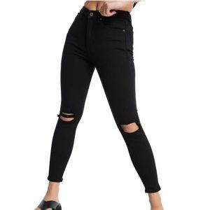 Topshop High Waisted Jamie Ripped Skinny Jeans